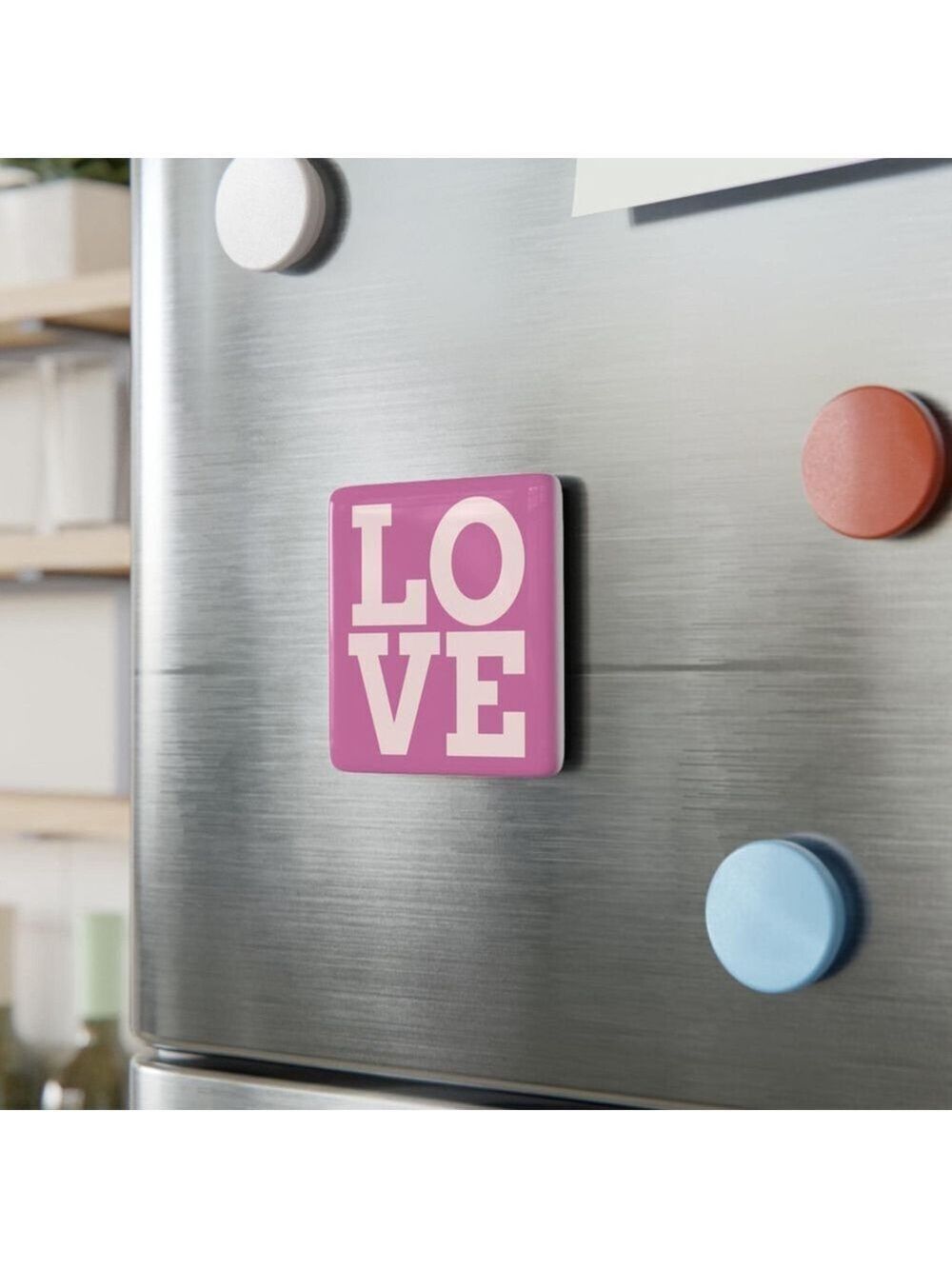 Porcelain Love Square Magnet - Picture 3 of 4
